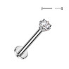 Piercing nez en titane gris avec zirconium carré – Discrétion et élégance naturelle