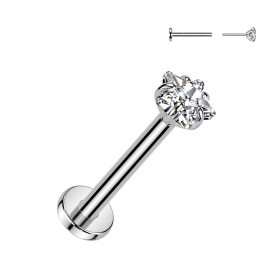 Piercing nez en titane gris...