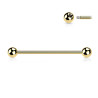 Piercing industriel en titane doré simple