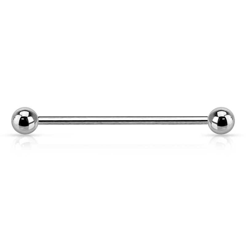 Piercing oreille industriel en titane bille 5mm Piercing oreille industriel en titane bille 5mm