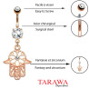 Piercing nombril or rose main de fatma
