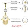 Piercing nombril doré main de fatma