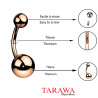 Prothèse piercing nombril en acier chirurgical - Tarawa Piercing
