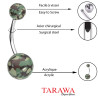 Piercing nombril bille camouflage en acrylique