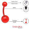 Piercing nombril bioflex bille transparente