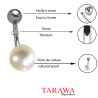 Piercing nombril perle de culture 8 mm bouton blanche - Tarawa