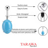 Piercing Nombril en acier chirurgical - Piercing Turquoise - Tarawa.com