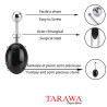 Piercing Nombril pierre semi précieuse Agate noire - Tarawa