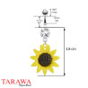 Piercing nombril fleur de tournesol
