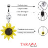 Piercing nombril fleur de tournesol