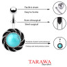 Piercing nombril tourbillon pierre Turquoise synthétique