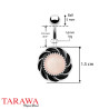 Piercing nombril tourbillon pierre Quartz Rose synthétique
