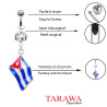 Piercing nombril drapeau de Cuba
