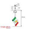 Piercing nombril drapeau du Mexique