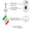 Piercing nombril drapeau du Mexique