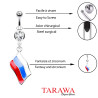 Piercing nombril drapeau de le Russie