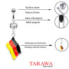 Piercing nombril drapeau de l’Allemagne