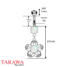 Piercing nombril fleur opale