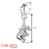 Piercing nombril éléphant fantaisie et strass
