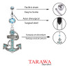 Piercing nombril ancre Marine pavé de gemmes