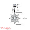 Piercing nombril Etoile multi cristaux