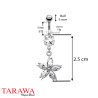 Piercing Nombril Fleur Pendante