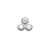 Boucle d’oreille argent 925 rhodié avec 3 zirconiums – Discrétion chic vendue à l’unité