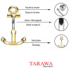 Piercing nombril ancre marine doré