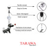 Piercing nombril chien pendant - Tarawa.com