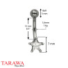 Piercing nombril étoile cristal 5mm