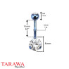 Piercing nombril acier bleu - Tarawa piercing