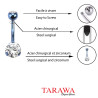 Piercing nombril acier bleu - Tarawa piercing