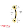 Piercing intime classique en or jaune 14 carats - Tarawa.com