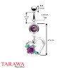 Piercing nombril pendentif coeur et fleur - Tarawa piercing