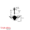 Piercing nombril Coeur Tattoo cristal blanc Ailes - Tarawa piercing