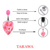 Piercing nombril coeur rose imprimé - Tarawa piercing