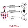 Piercing nombril coeur imprimé étoile - Tarawa piercing