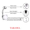 Piercing nombril Argenon Flourite - Tarawa piercing