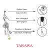 Piercing nombril pendentif coeur chainettes - Tarawa piercing