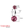 Piercing nombril léopard rose Fluo - Piercing Tarawa
