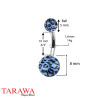 Piercing nombril léopard bleu Fluo - Piercing Tarawa