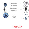 Piercing nombril léopard bleu Fluo - Piercing Tarawa
