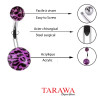 Piercing nombril léopard violet Fluo - Piercing Tarawa