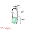 Piercing nombril pierre naturel Jade - Tarawa piercing
