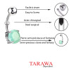 Piercing nombril pierre naturel Jade - Tarawa piercing