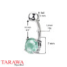 Piercing nombril pierre naturel Amazonite - Tarawa piercing