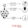 Piercing nombril coeur blanc imprimé - Tarawa.com