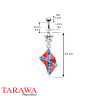 Piercing nombril pendentif drapeau Rebels - Tarawa.com