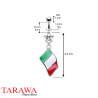 Piercing nombril drapeau de l'Italie - Tarawa.com