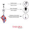 Piercing nombril pendentif drapeau Rebels - Tarawa.com